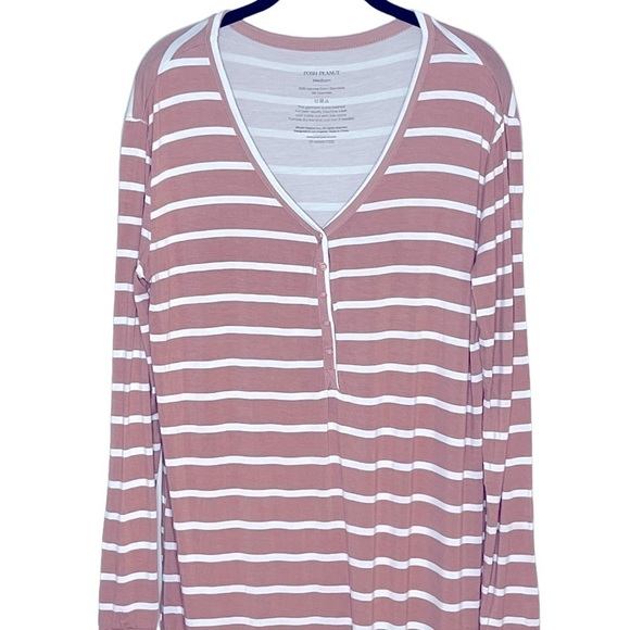 POSH PEANUT Rose Striped Maternity Maxi Dress - Picture 4 of 5